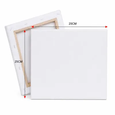 لوحة كانفس بيضاء مقاس 25 × 25 سم