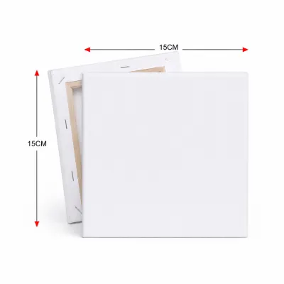 لوحة كانفس بيضاء مقاس 15 × 15 سم