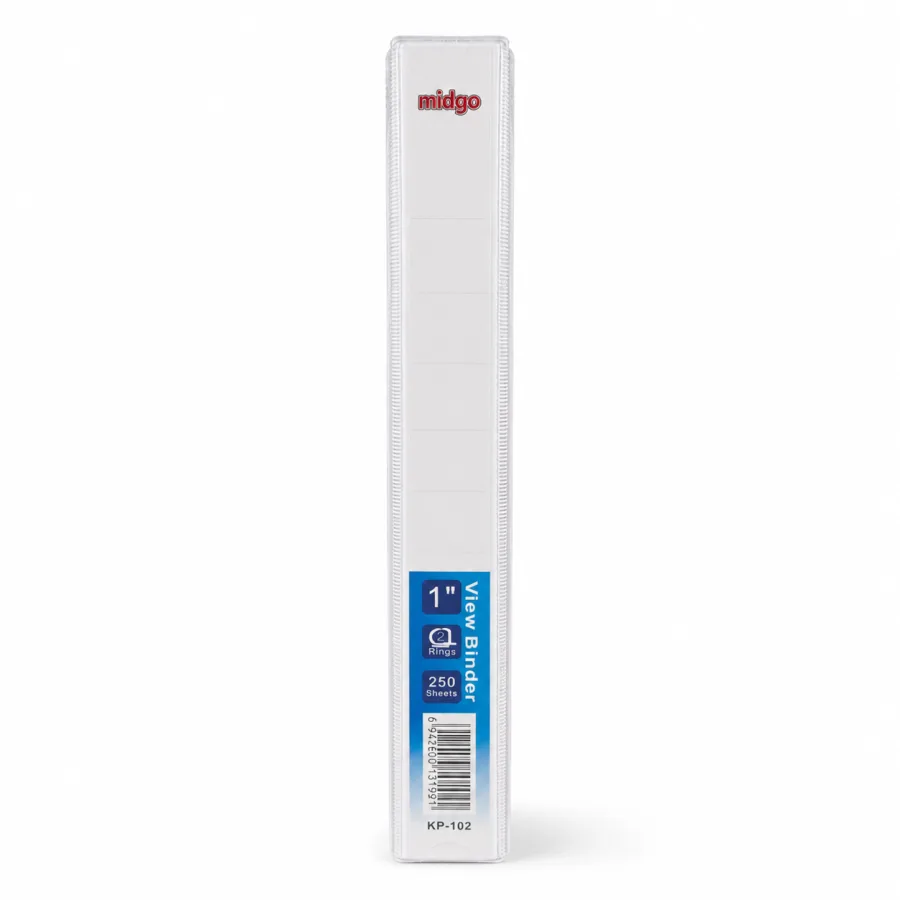 ملف عرض A4 شفاف بحلقتين – سعة 1 بوصة (250ورقة)