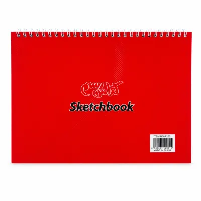 دفتر رسم سلك علوي غلاف فني متين (Sketchbook) مقاس 18×25 سم